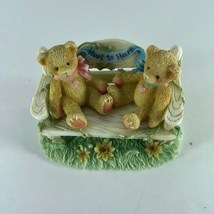Cherished Teddies 1996 Two Bears on a Bench